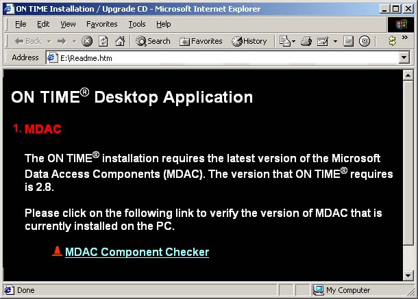 check mdac version windows 8
