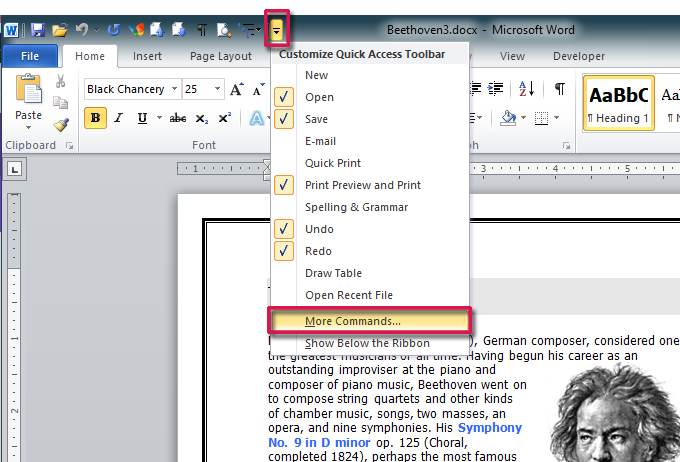 save button in microsoft word