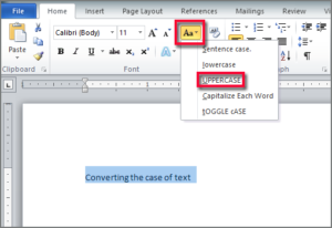 change case in word to standard title