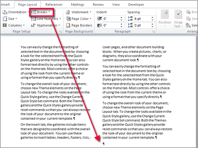 Make A Table Span 2 Columns In Word