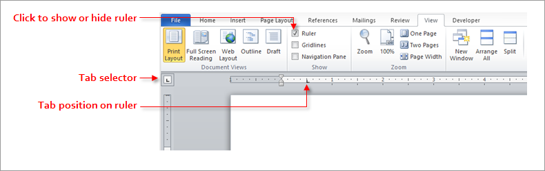 Setting Tabs In Word Perfect Enpowen